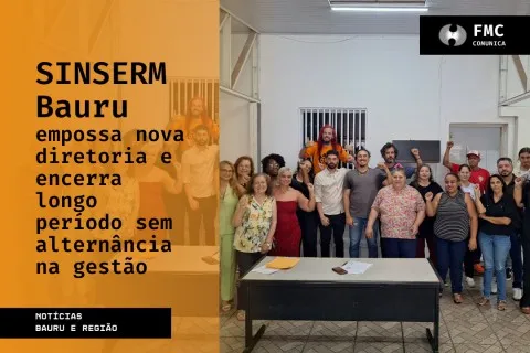 Após quase 20 anos sem alternância, SINSERM empossa nova diretoria e inaugura ciclo de renovação